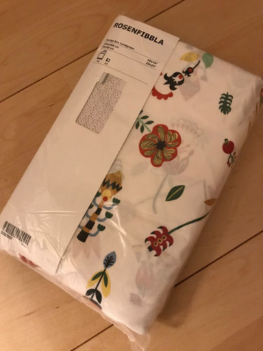 IKEA ROSENFIBBLA 掛け布団カバー＆枕カバー シングル
