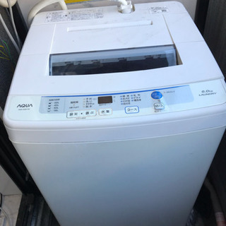 「取り引き中」AQUA　AQW-S60E-W　全自動洗濯機　(6...
