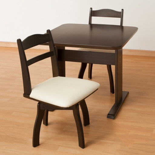 【美品】ニトリ ダイニングテーブルセット 回転椅子2脚とテーブルのセット