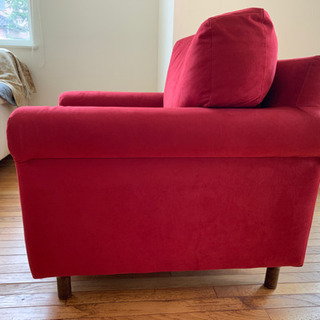 1人掛け赤いソファー