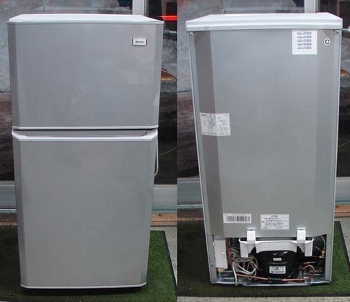 カード決済対応！20N0053 C 札幌市内配達無料 Haier/ハイアール JR-N106K 2ドア 冷凍冷蔵庫 106L 2016年製 中古