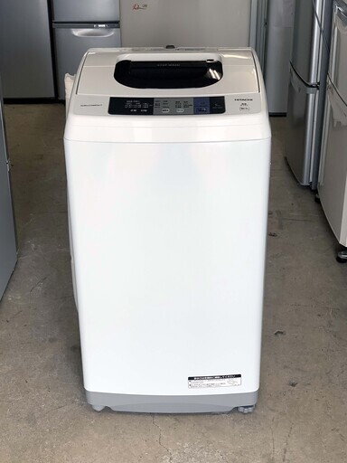 【苫小牧バナナ】2017年製 日立/HITACHI 5.0kg 洗濯機 NA-50A ホワイト系 １人暮らし向け 清掃済み