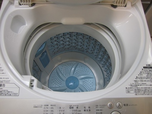 【販売終了しました。ありがとうございます。】TOSHIBA　5.0㎏　ステンレス槽　全自動洗濯機　AW-5G3　2016年製　中古品