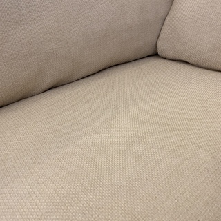 ニトリ ソファー 3人掛け オットマン付き 白系 布製 中古品