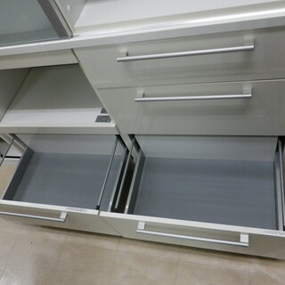 参考定価¥104,000 野田産業 NDstyie 2面 レンジボード 食器棚 幅140.5cm☓奥行47.5cm☓高さ207cm 