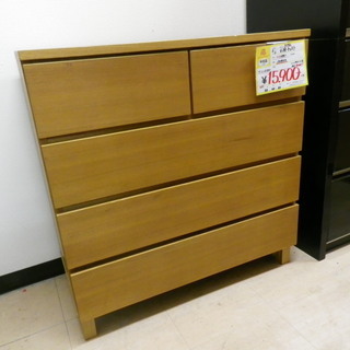 参考定価¥29,800円 MUJI 無印良品 4段チェスト タモ材 使用 幅80cm
