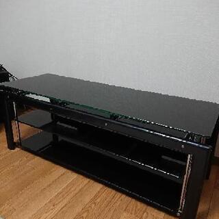 テレビボード(黒色・ガラス板)