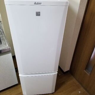 2ドア 冷凍冷蔵庫 三菱電機168L　2017製　ホワイト