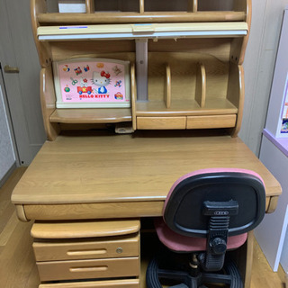 くろがね学習机(回転式チェアー付き)
