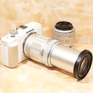 ★極上美品＆すぐ使えるSD付★オリンパス E-PL1s ダブルズームキット