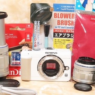 ★極上美品＆すぐ使えるSD付★オリンパス E-PL1s ダブルズームキット