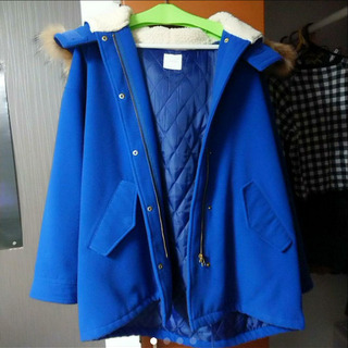 LOWRYSFARM コート ブルー Lサイズ