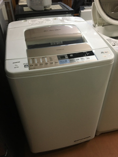 【今日の超目玉】  ※終了※【３ヶ月保証】日立 洗濯機 9.0kg ステンレス槽 2013年製 洗濯機