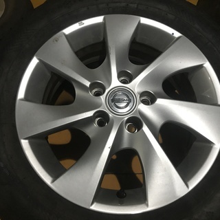 【as19】 9分山16インチ 日産純正アルミホイール 16ｘ6J＋45 5H-114.3 195/65R16 ナンカン スタッドレス 4本セット 中古 手渡し可