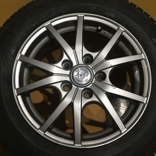 【as20】 15インチ 社外アルミホイール 15ｘ6J＋53 5H-114.3 185/65R15 ヨコハマ スタッドレス 4本セット 中古 手渡し可
