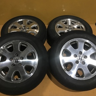 【K8】16インチ アルミホイール 16ｘ6.5JJ＋50 5H-114.3 ホンダ 純正 205/65R16 ブリヂストン スタッドレス 4本セット 中古 手渡し可 K8】16インチ アルミホイール 16x6.5JJ＋50 5H-114.3 ホンダ 純正 205