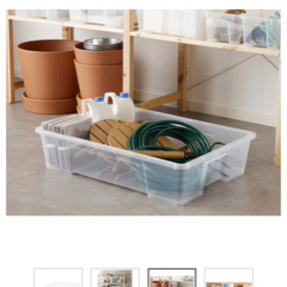 IKEA 収納ボックス 1つ SAMLA サムラ (透明)