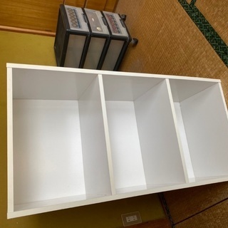 三段カラーボックス(ホワイト)