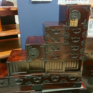 10/3販売済！価格見直しました！岩谷堂/階段箪笥５段（右上がり）