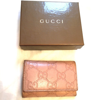 GUCCI グッチシマ　箱付き GGレザー 6連 キーケース ピ...