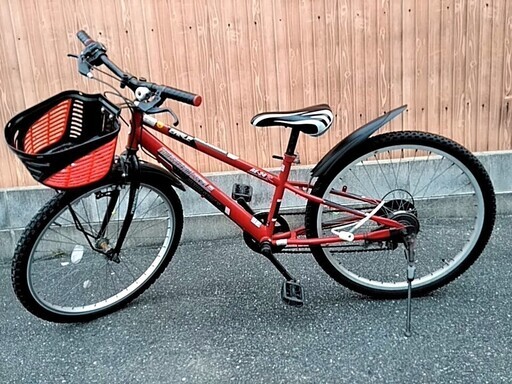 ★商談中・7,000円→6,000円に値下げ!!USED・小学生用の自転車・タイヤの直径59㎝(23インチ)・6段変速・防犯登録あり★