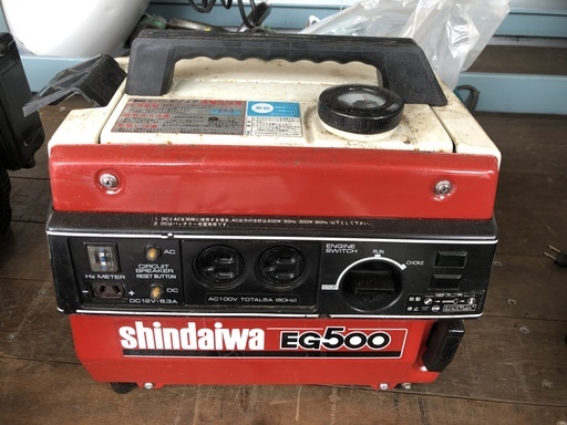 【中古】新ダイワ/shindaiwa EG500 ポータブルエンジン 発電機