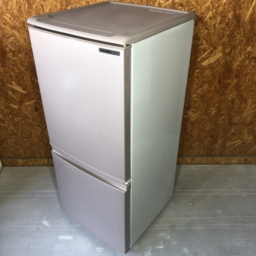シャープ　2ドア冷蔵庫　１３７L  ピンクシルバー