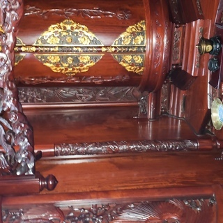 紫檀　無垢材のくり抜き仏壇