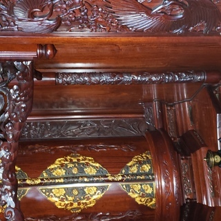 紫檀　無垢材のくり抜き仏壇