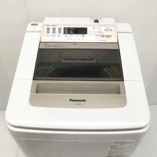 中古 9.0kg 全自動洗濯機 パナソニック NA-FA90H2 2015年製 即効泡洗浄 エコナビ 大容量 6ヶ月保証付き