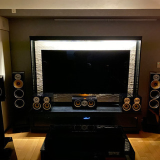 ホームシアターTVボード付セット(4kテレビ.各スピーカー.アンプ.BLレコーダ