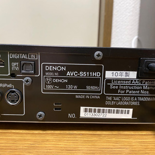 DENONデノン　DHT-S511HD  5.1ch