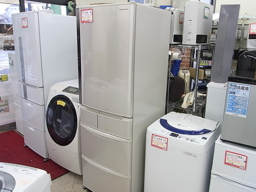 パナソニック 426L 2014年製 5ドア 冷蔵庫 NR-E438T-N エコナビ