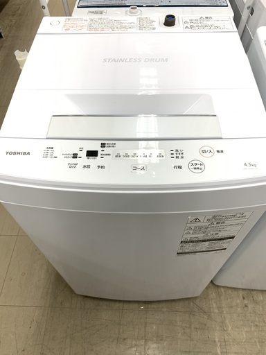 J254　東芝　TOSHIBA　洗濯機4.5Kg　AW-45M5　2018年製　※動作確認、クリーニング済　動作保証付き