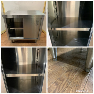 業務用 ステンレス製 作業台 収納棚 W800xD400xH800mm