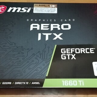 対応中【追記あり】MSI製 GPU GTX1660Ti AERO ITX 6G OC 【公式通販】