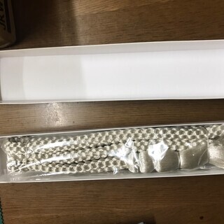 レア未使用 手組み高級引き綱 銀 犬用 リード 展覧会 平紐 和柄 ペット用