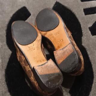 レアGUCCI☆GGキャンバス生地シェリーラインローファー☆Brown