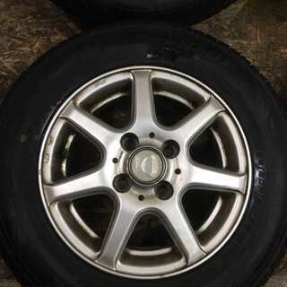 【DUNLOP ENASAVE EC203 155/80R13】夏タイヤ 4本【PRD VZ 社外 13インチ 4.5J4HPCD100+35】ヴィッツ パッソ等 (VTN128) クレジットカード QR決済可能