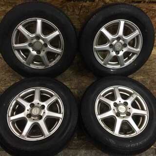 【DUNLOP ENASAVE EC203 155/80R13】夏タイヤ 4本【PRD VZ 社外 13インチ 4.5J4HPCD100+35】ヴィッツ パッソ等 (VTN128) クレジットカード QR決済可能