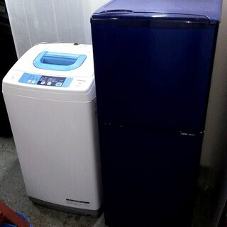 配達設置 生活家電セット　ブルー系セット　冷蔵庫　洗濯機　スリムコンパクト 配達設置? 生活家電セット ブルー系セット 冷蔵庫 洗濯機 スリム