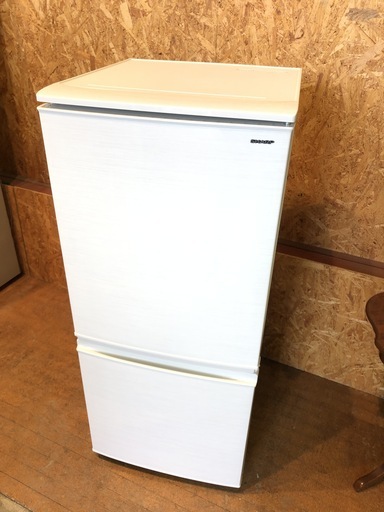 【管理KRR148】SHARP 2018年 SJ-D14D 137L 2ドア冷凍冷蔵庫