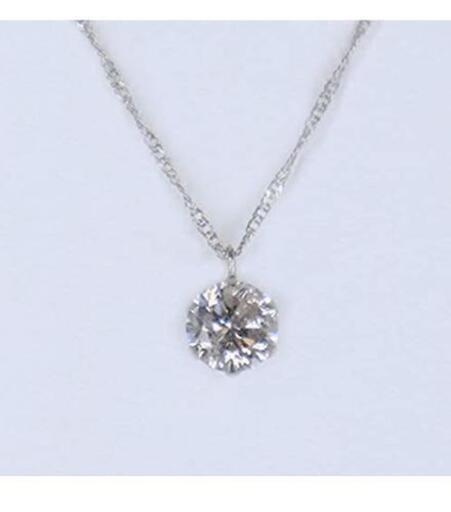 プラチナ ダイヤモンド ネックレス ペンダント0.40ct UP 推計SI-2