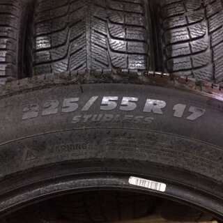 MICHELIN X-ICE XI3 225/55R17 17インチ スタッドレス 4本 2013年製 スカイライン RX-8 インプレッサXV等 (VTF115) クレジットカード QR決済可能 MICHELIN X-ICE XI3 225/55R17 17インチ スタッドレス 4本 2013年製