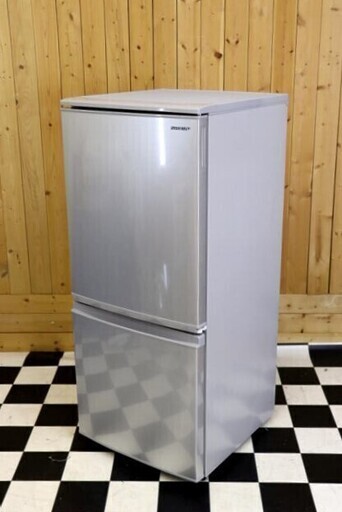 配達込み　冷蔵庫　SHARP　SJ-D14E-S　2019年製　137L　シルバー　2ドア　どっちもドア　単身　新生活　住まい　キッチン　料理　引越し