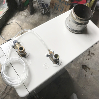 札幌市★ ノーリツ 石油給湯器 13年製◆ 直圧式 4万キロ 標準タイプ 据え置き / リモコン RC-7626M ■ OQB-407F NORITZ