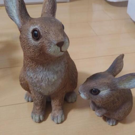 うさぎの置物2つセット