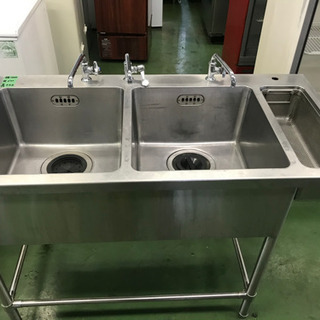 業務用二槽シンク 幅1200x奥行600x高さ843