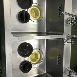 業務用二槽シンク　幅1200x奥行600x高さ843