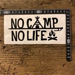 【切り文字ステッカー】NO CAMP NO LIFE